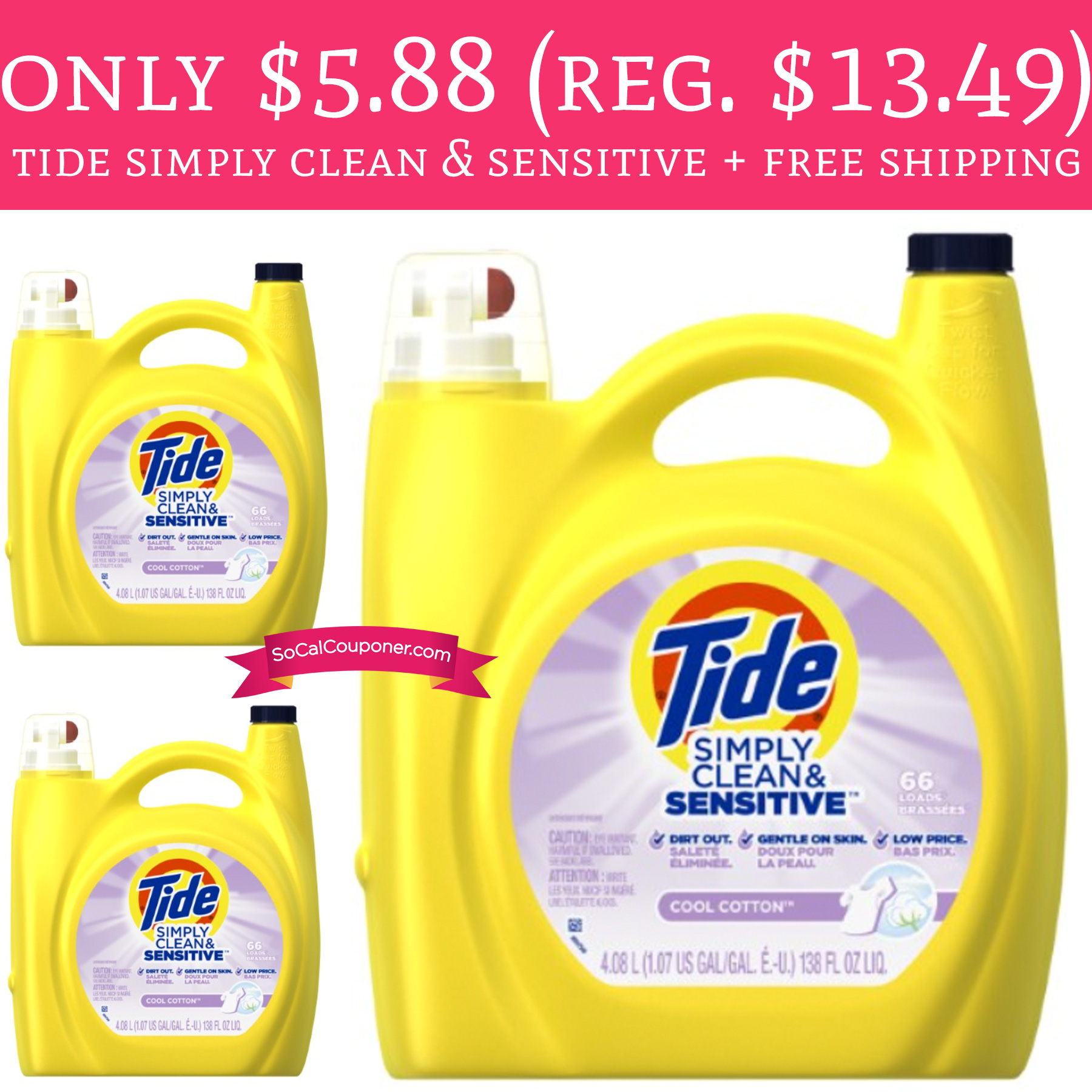 Only 5 88 Regular 13 49 Tide Simply Clean Sensitive Free Shipping Deal Hunting Babe