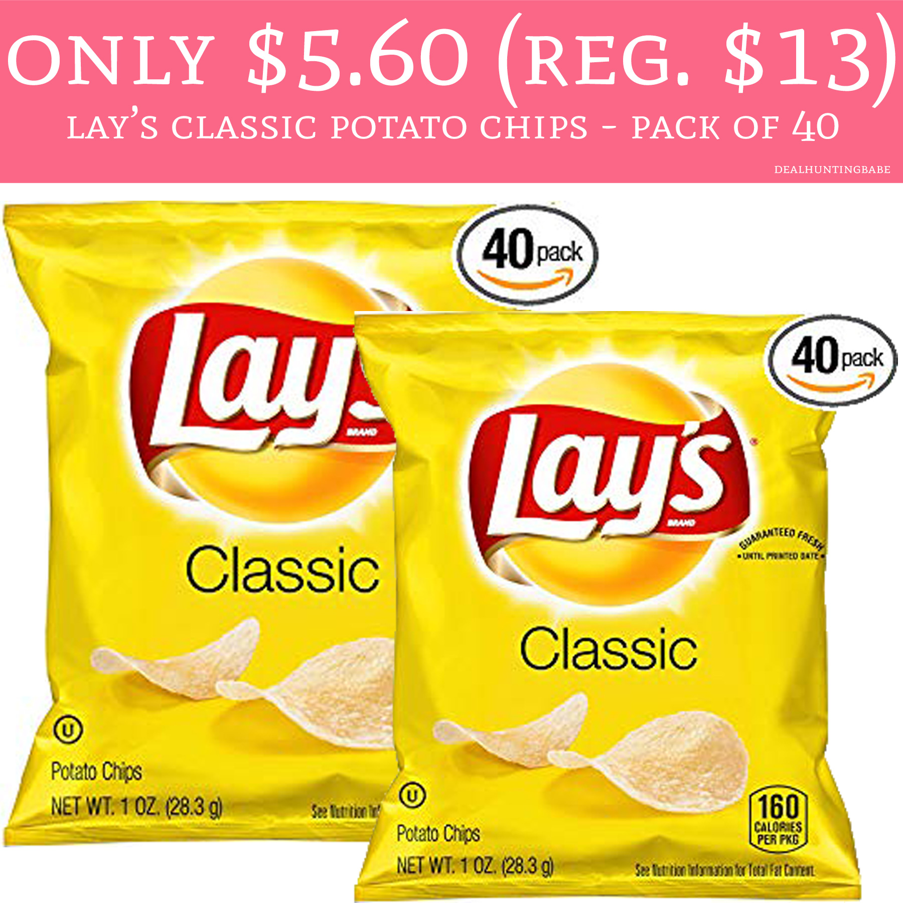 Only (Reg. ) Lay's Classic Potato Chips - Pack of 40 - Deal Hunting Babe