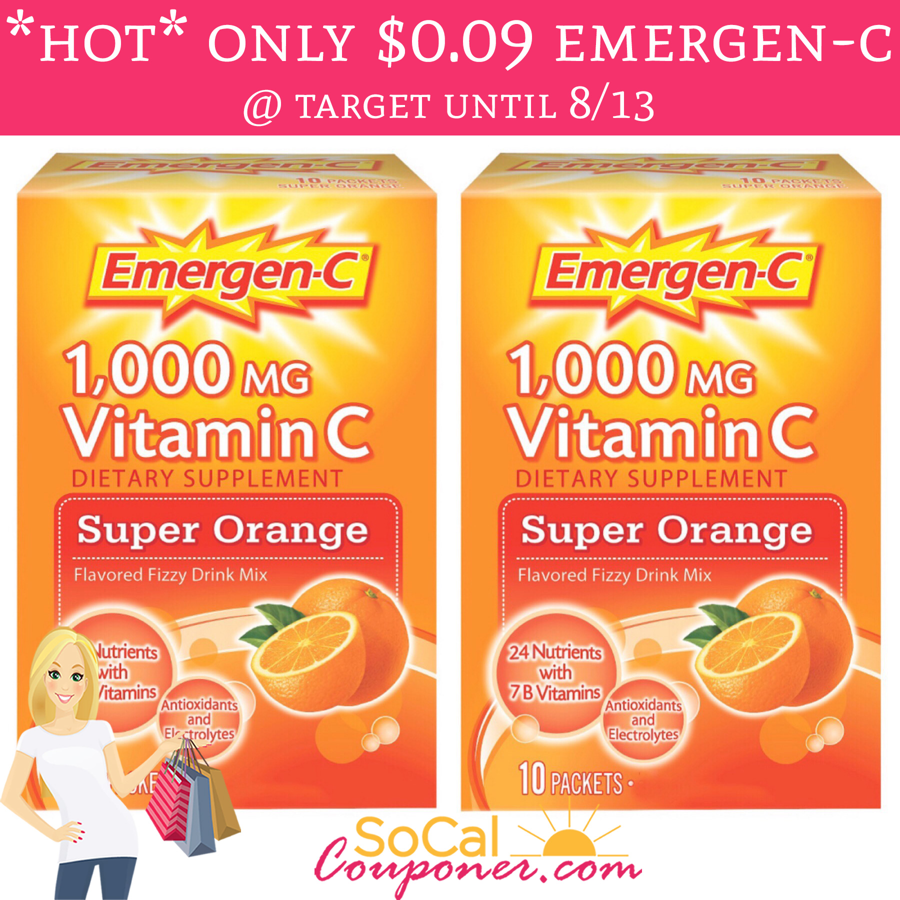 PRINT NOW! Only $0.09 Emergen-C @ Target Until 8/13!! - Deal Hunting Babe