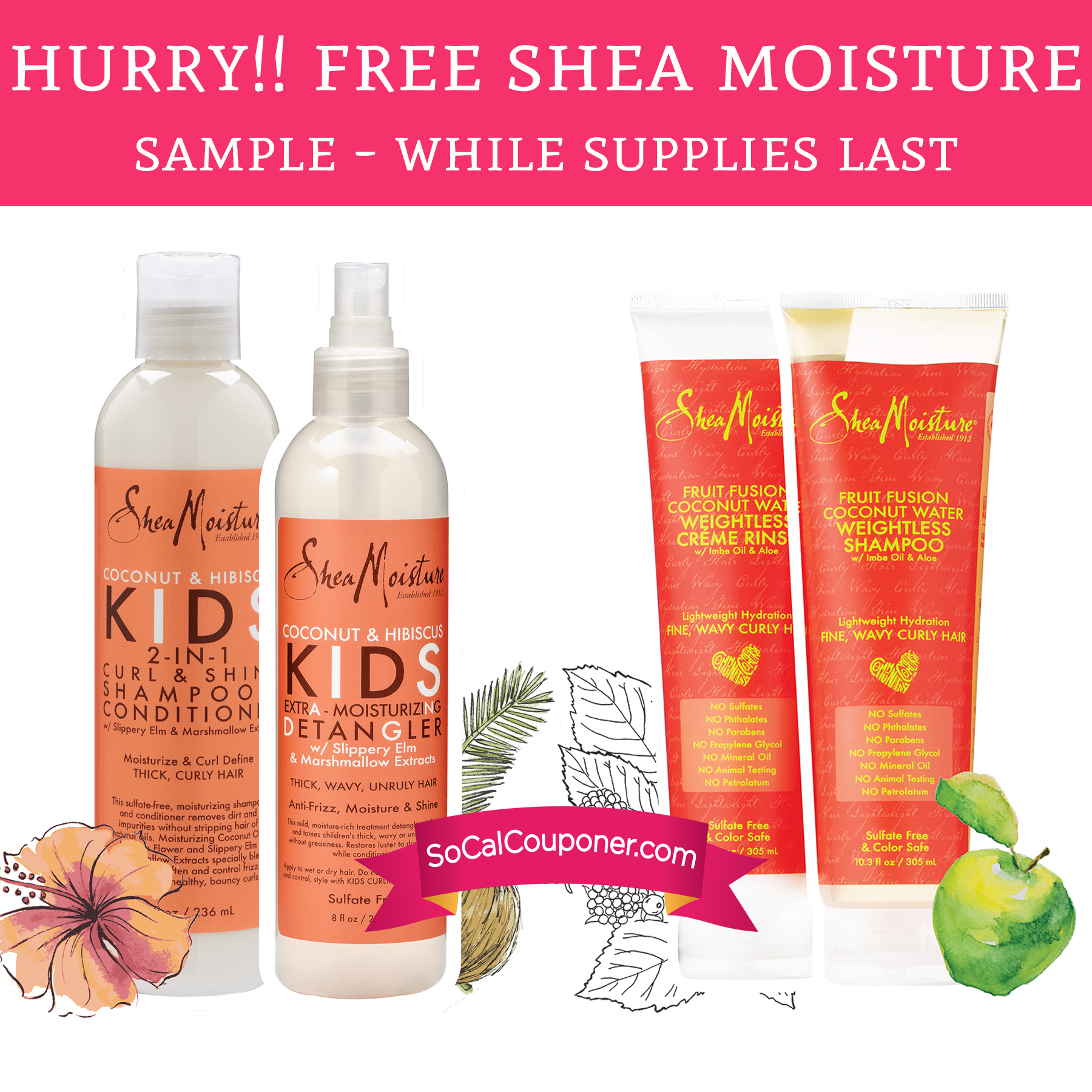 HURRY!! FREE Shea Moisture Sample Pack - While Supplies Last!! - Deal ...