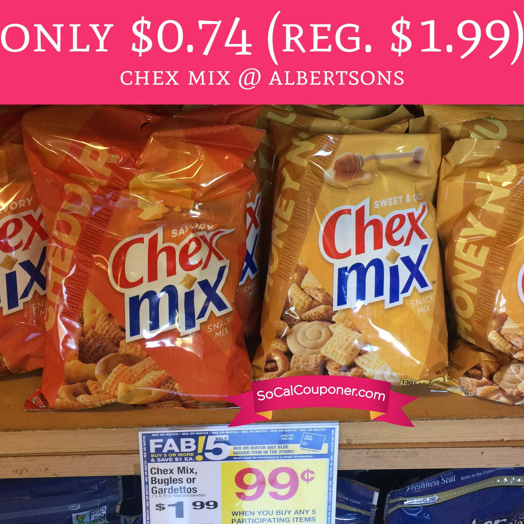 Print!! Only $0.74 (Regular $1.99) Chex Mix @ Albertsons - Deal Hunting ...