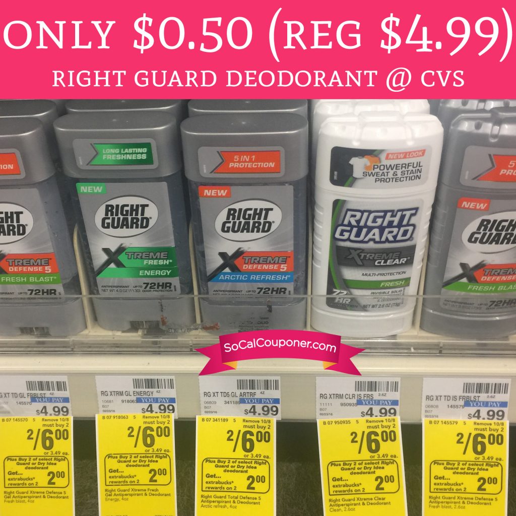 PRINT!! Only$0.50 Right Guard Deodorant @ CVS Until 10/8 - Deal Hunting ...