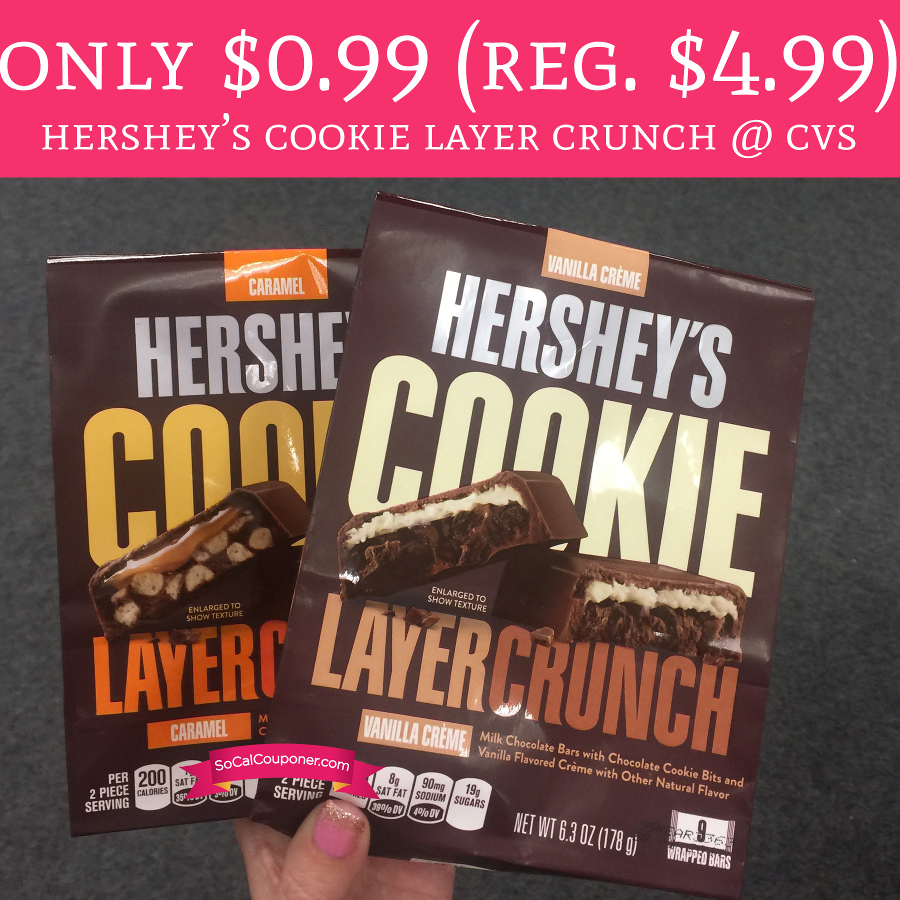 Only $0.99 (Regular $4.99) Hershey's Cookie Layer Crunch - Deal Hunting ...