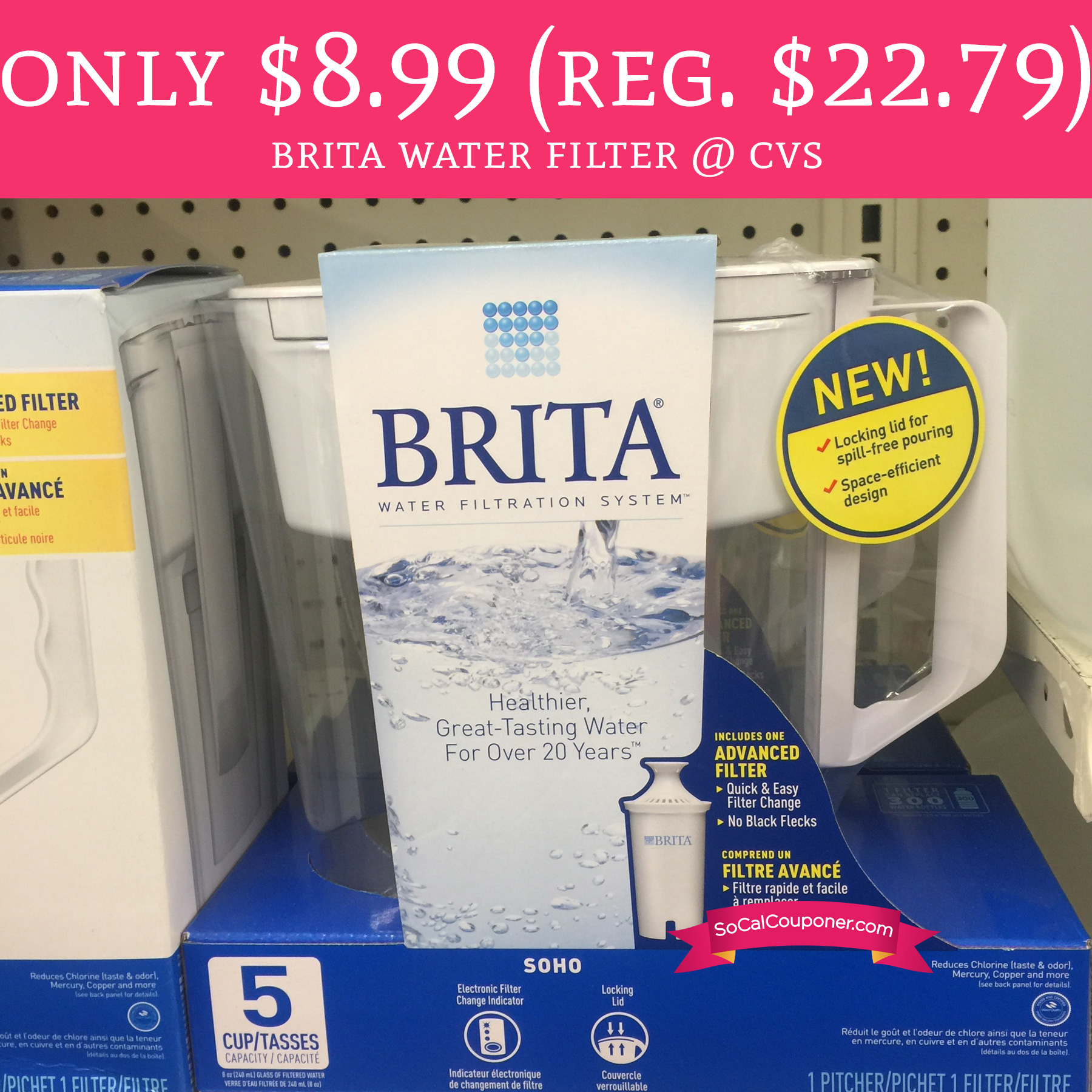 Only $8.99 (Regular $22.79) Brita Water Filter System Pitcher @ CVS ...