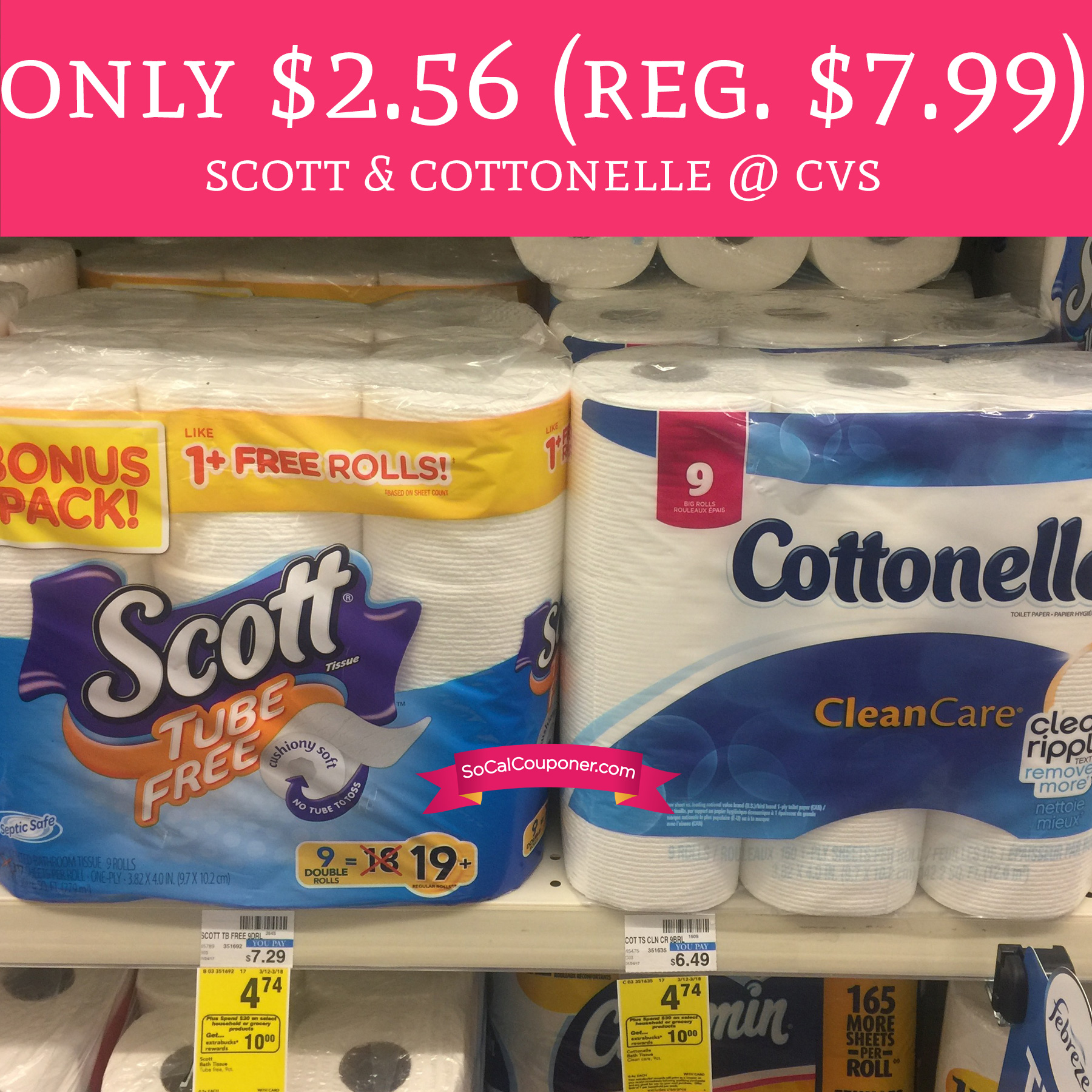 Only $2.56 (Regular $7.99) Scott & Cottonelle Bath Tissue @ CVS - Deal ...