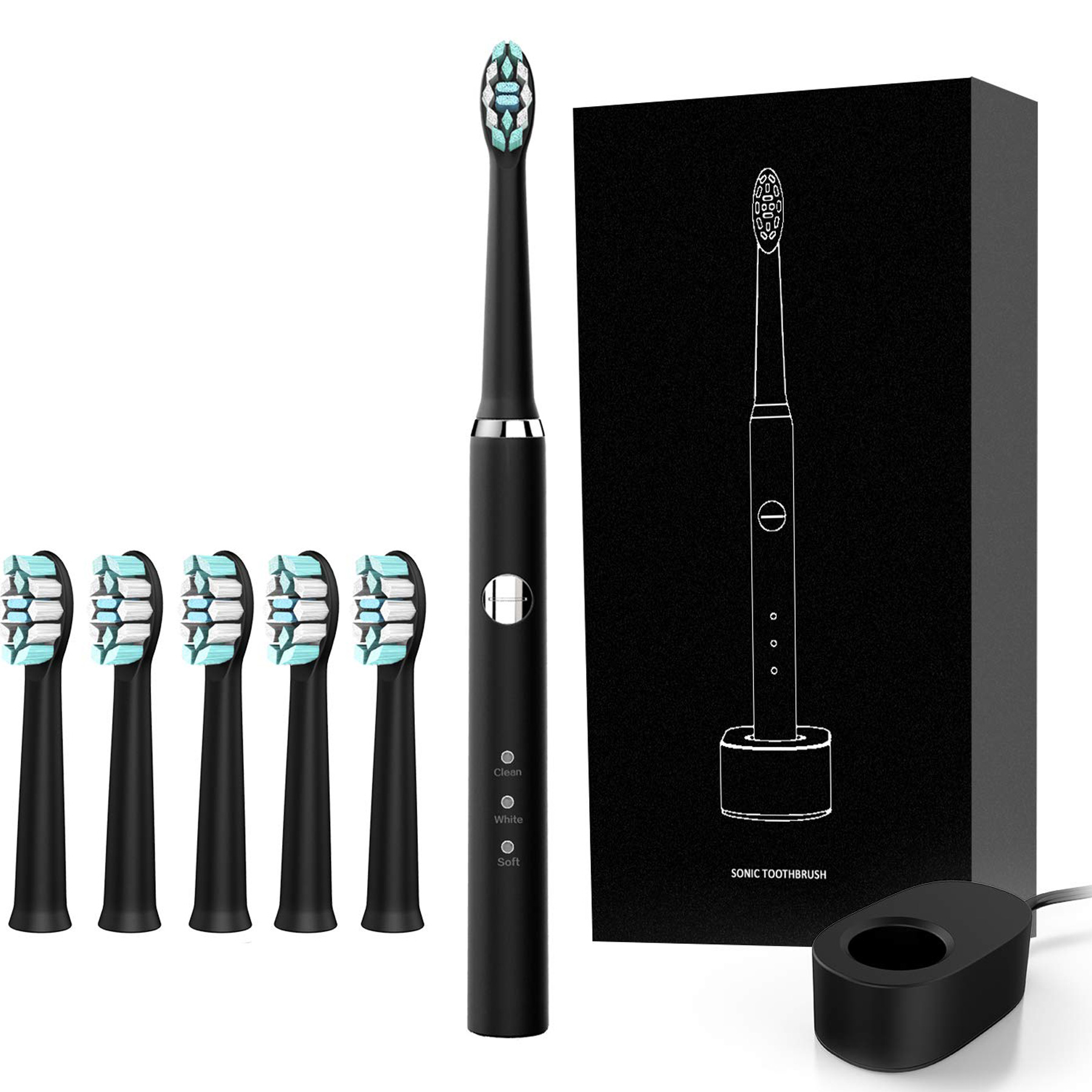 50% off Sonic Electric Toothbrush w/ 6 Brush Heads - Deal Hunting Babe