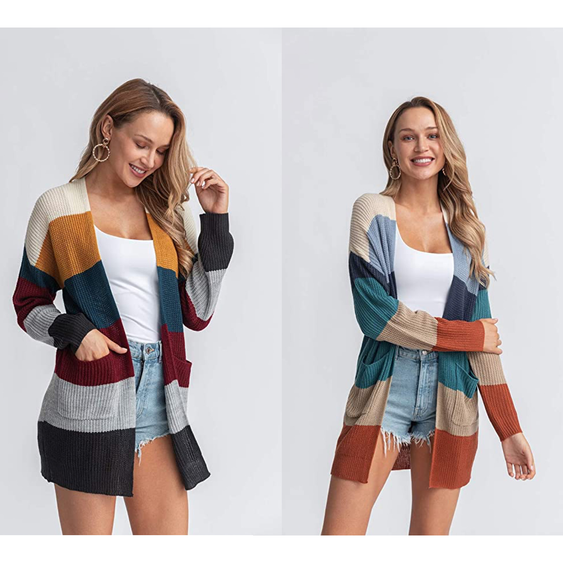 Bring the Warmth Color Block Cardigan